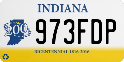 IN license plate 973FDP