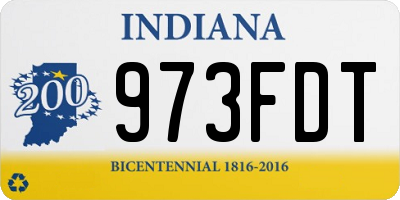 IN license plate 973FDT