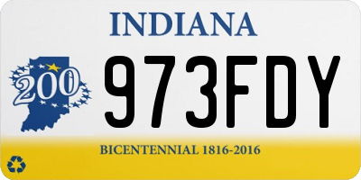 IN license plate 973FDY