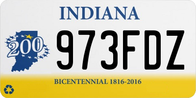 IN license plate 973FDZ