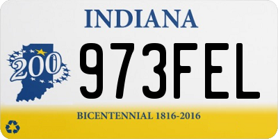 IN license plate 973FEL