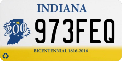 IN license plate 973FEQ