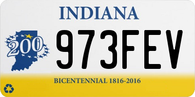 IN license plate 973FEV