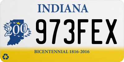 IN license plate 973FEX