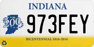 IN license plate 973FEY
