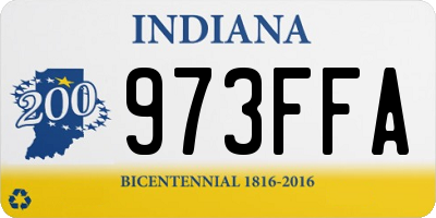 IN license plate 973FFA