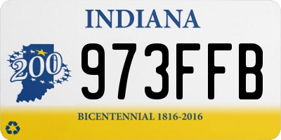 IN license plate 973FFB