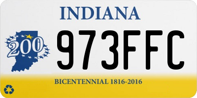 IN license plate 973FFC