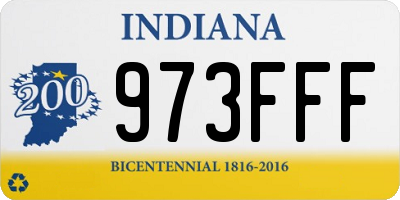 IN license plate 973FFF
