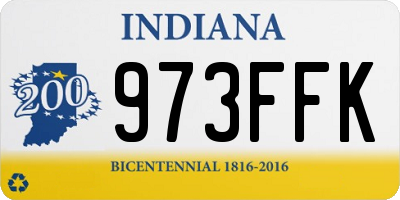 IN license plate 973FFK