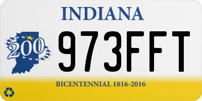 IN license plate 973FFT