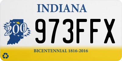 IN license plate 973FFX