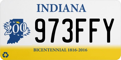 IN license plate 973FFY