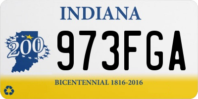IN license plate 973FGA