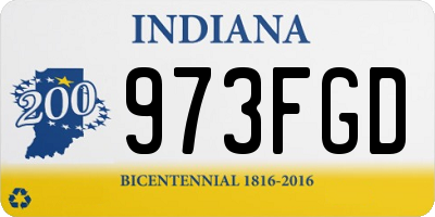 IN license plate 973FGD