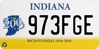IN license plate 973FGE