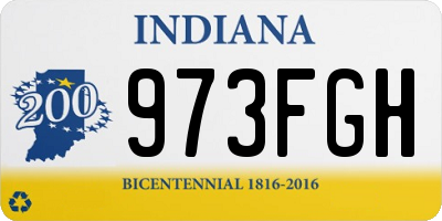 IN license plate 973FGH