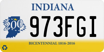 IN license plate 973FGI