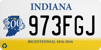 IN license plate 973FGJ
