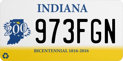 IN license plate 973FGN