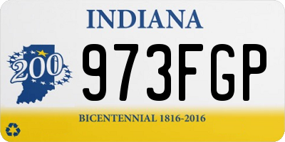 IN license plate 973FGP