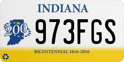 IN license plate 973FGS