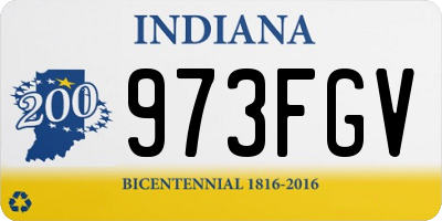 IN license plate 973FGV