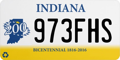 IN license plate 973FHS