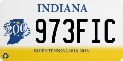 IN license plate 973FIC