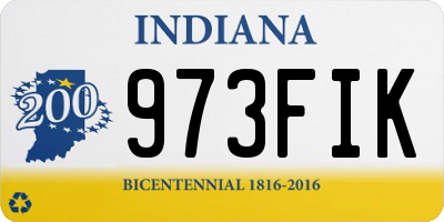 IN license plate 973FIK