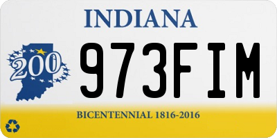 IN license plate 973FIM