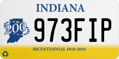 IN license plate 973FIP