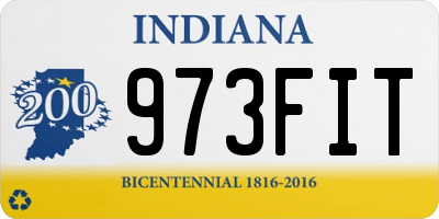 IN license plate 973FIT
