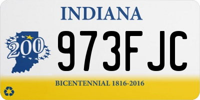 IN license plate 973FJC