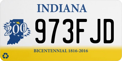 IN license plate 973FJD