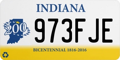 IN license plate 973FJE