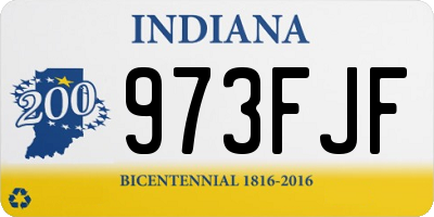 IN license plate 973FJF