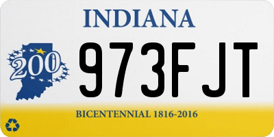 IN license plate 973FJT