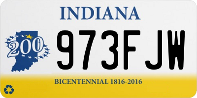 IN license plate 973FJW
