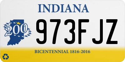 IN license plate 973FJZ