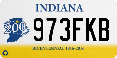 IN license plate 973FKB