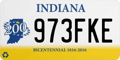IN license plate 973FKE