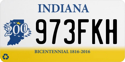 IN license plate 973FKH