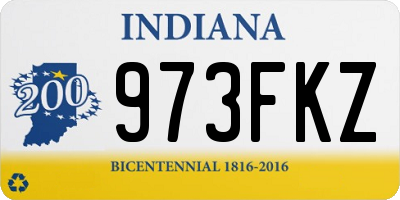 IN license plate 973FKZ
