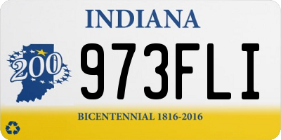 IN license plate 973FLI