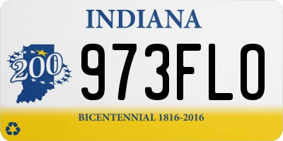IN license plate 973FLO
