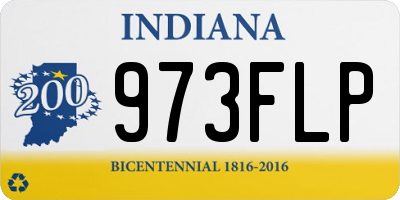 IN license plate 973FLP