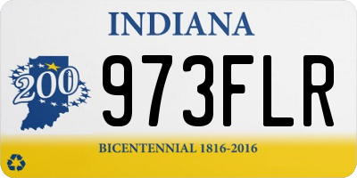 IN license plate 973FLR