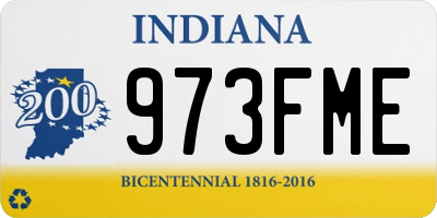 IN license plate 973FME