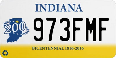 IN license plate 973FMF